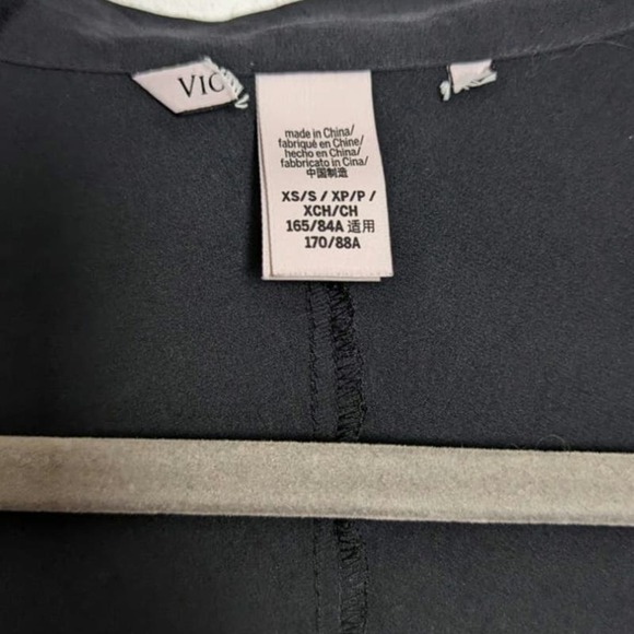 Victoria's Secret Black Intimate Cover Open Front Short Sexy Duster Robe XS - Picture 4 of 5